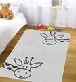 Covor Minimalist Giraffe, Oyo Kids, 80x140 cm, poliester, multicolor