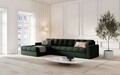 Coltar stanga 4 locuri, Justin, Micadoni Home, BL, 236x160x72 cm, poliester, verde inchis