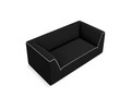 Canapea 2 locuri, Ruby, Micadoni Home, BL, 174x93x69 cm, tesatura chenille, negru/bej