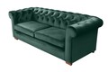 Canapea extensibila Oxford Chesterfield, 88x216x75 cm, 3 locuri, Green