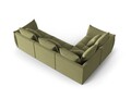 Coltar modular stanga 3 locuri, Bloom-184, Micadoni Home, 316x216x95 cm, catifea, verde deschis