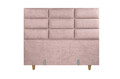 Pat matrimonial, Stockholm, Harmony E, 140x200 cm, saltea tip Pocket, topper memory, Roz pudra