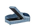 Canapea divan, Laura Denim, 75 x 95 x 201 cm, albastru denim