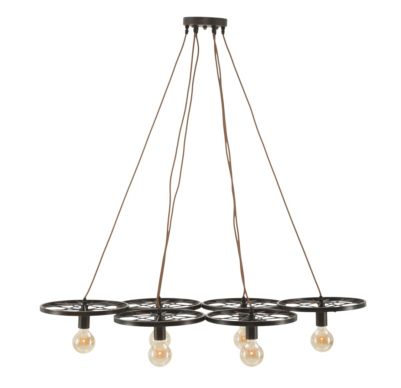 Lustra  Industrial Circle, Mauro Ferretti, 6 x E27, 20W, 110x60x6 cm, fier