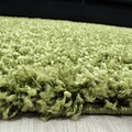 Covor rotund Shaggy Louis, Decorino, 80x80 cm, polipropilena, verde