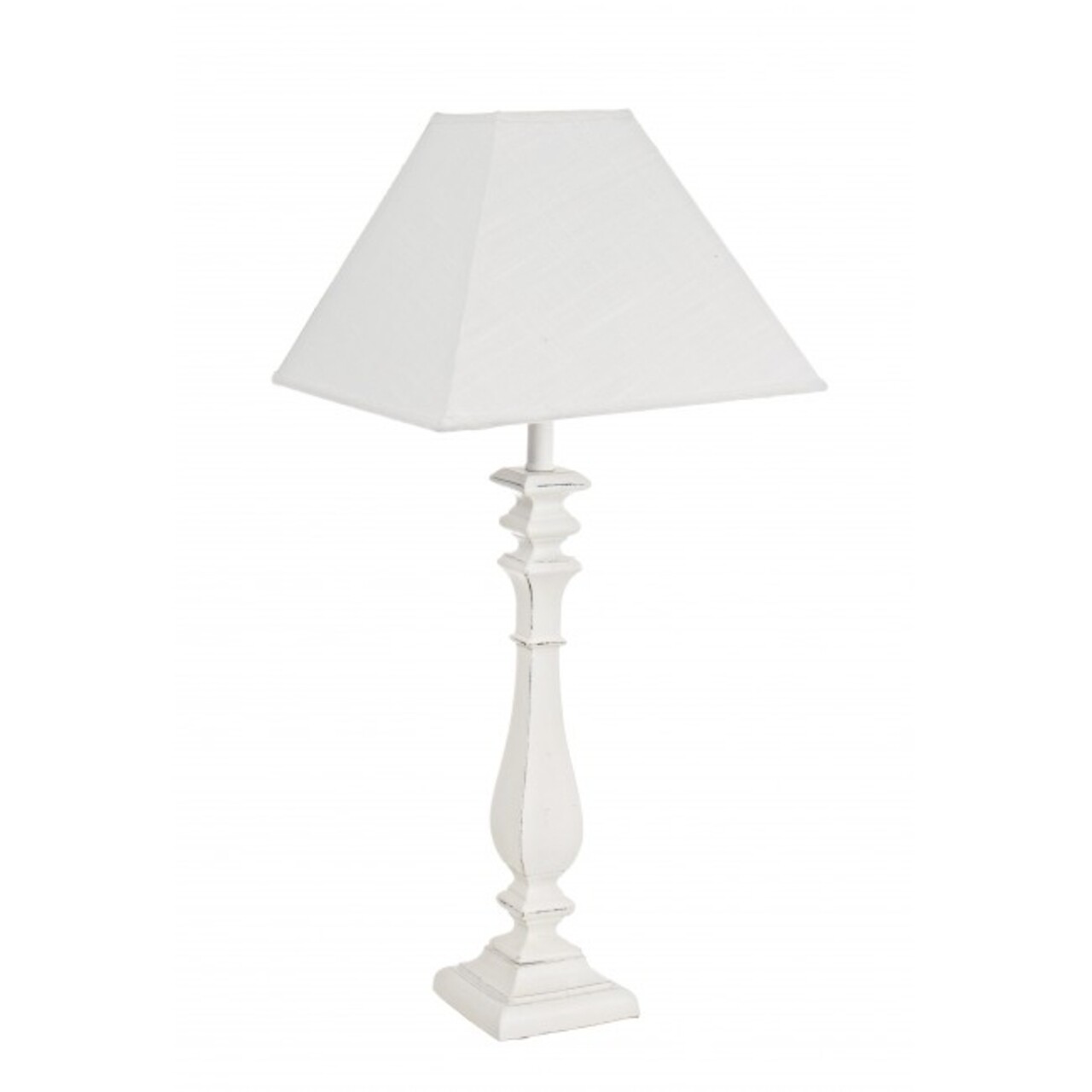 Lampa de masa, Ajiaccio, Bizzotto, 12x12x52 cm, 1xE27, 40W, MDF, alb