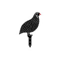 Set decoratiuni pentru gradina, Quails, Metal, Negru