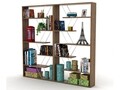 Biblioteca Rafevi Tars, 84 x 24 x 157 cm, PAL/metal, walnut/chrome