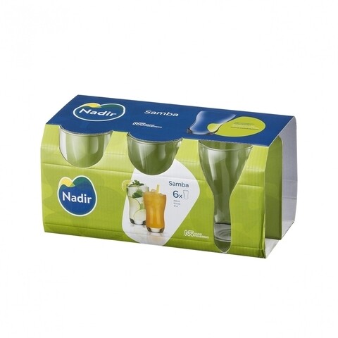 Set 6 pahare Nadir Samba, sticla rezistenta, 410 ml