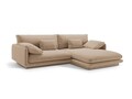 Coltar dreapta 4 locuri, Torino-184, Micadoni Home, 250x170x83 cm, catifea, bej sand