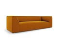 Canapea 3 locuri, Ruby, Micadoni Home, BL, 232x93x69 cm, catifea, galben