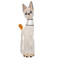 Decoratiune, Cat, Creaciones Meng, 60 cm, lemn de arbore de matase