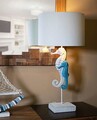 Lampa de masa Sea Horse, Mauro Ferretti, 1x E27, 40W, 30.5x66.5 cm, polirasina/fier/textil, multicolor