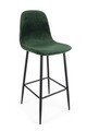 Scaun de bar Irelia, Bizzotto, catifea, 46x39x103 cm, verde inchis