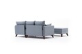 Coltar extensibil pe stanga Bella Mini Kose, Balcab Home, 205x140x85 cm, lemn, maro