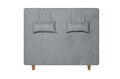 Pat matrimonial, Stockholm, Classic E, 160x200 cm, saltea tip Pocket, topper memory, Gri