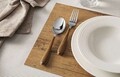 Set tacamuri 24 piese Antony Wood, Tognana Porcellane, inox, maro