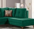 Coltar dreapta Cinar, Pandia Home, 195x87x75 cm, lemn, verde inchis