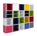 Raft modular, Composite Cube, Bizzotto, 35x29.5x35 cm, PAL laminat/MDF, rosu