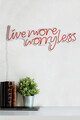 Decoratiune luminoasa LED, Live More Worry Less, Benzi flexibile de neon, DC 12 V, Rosu