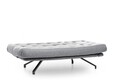 Canapea extensibila Coxy, Futon, 3 locuri, 110x200 cm, metal, gri