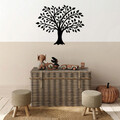 Decoratiune de perete, Tree, Metal, Dimensiune: 70 x 57 cm, Negru