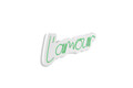 Decoratiune luminoasa LED, L'amour, Benzi flexibile de neon, DC 12 V, Verde