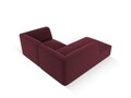 Coltar stanga 3 locuri, Ruby, Micadoni Home, BL, 186x180x69 cm, piele ecologica, bordo