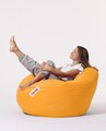 Fotoliu puf, Bean Bag, Ferndale Premium XXL, 115 x 130 cm, poliester impermeabil, galben