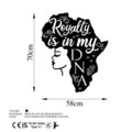 Decoratiune de perete, Royalty Is In My Dna, Metal, Dimensiune: 58 x 70 cm, Negru