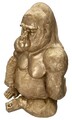 Statueta decorativa, Gorilla, Mauro Ferretti, 64 x 53 x 82 cm, polirasina, auriu