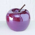 Decoratiune Apple V6, Boltze, 15 cm, portelan, rosu inchis