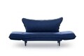 Canapea extensibila Vino Daybed, Futon, 3 locuri, 200x70 cm, metal, bleumarin