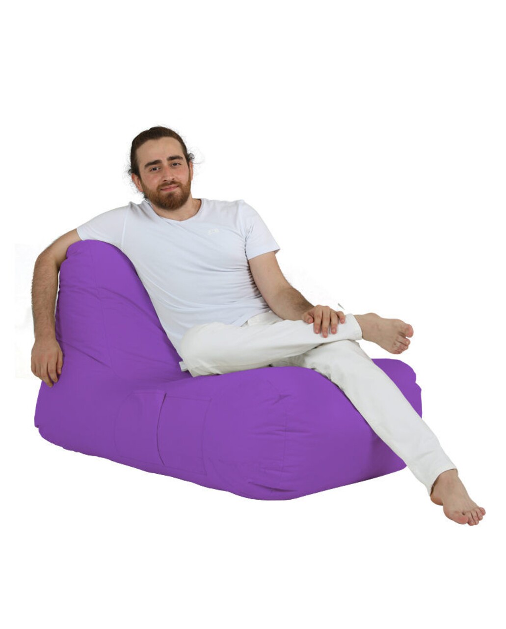 Fotoliu Puf, Bean Bag, Ferndale Trendy, 105 X 75 Cm, Poliester Impermeabil, Mov