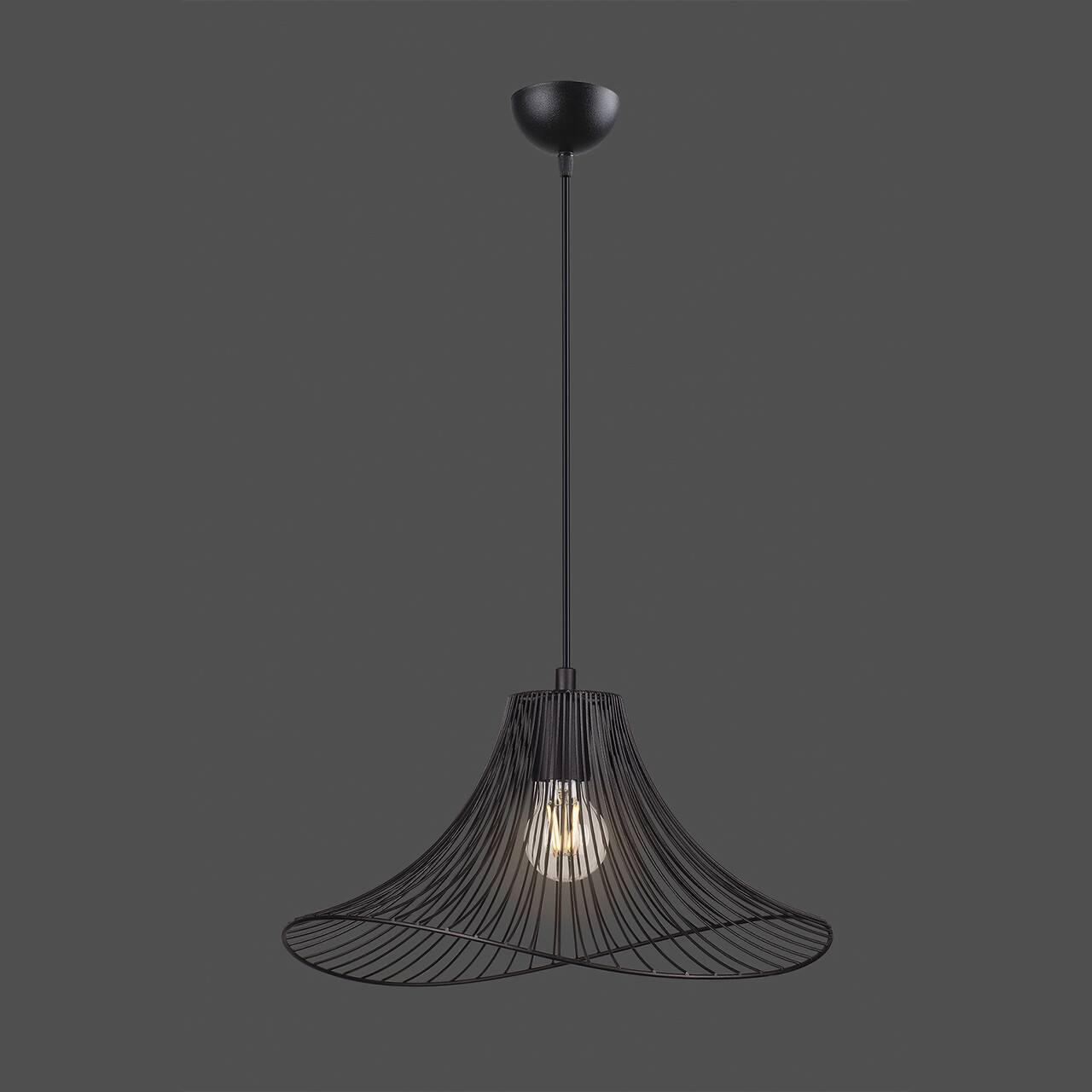 Lustra, Squid Lighting, Wavy I, 40 x 21 x 120 cm, fier, negru