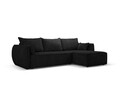 Coltar extensibil dreapta 4 locuri, Kaelle, Micadoni Home, BL, 252x165x87 cm, poliester chenille, negru