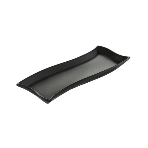 Platou servire Salsa, Ambition, 30 x 10 cm, portelan, negru