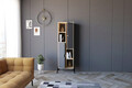 Corp biblioteca, Puqa Design, Sorrento, 48.2x160x30 cm, PAL, Stejar safir / Antracit