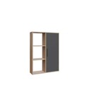 Corp biblioteca, Zena Home, Patrick, 90x123.6x25 cm, PAL, Stejar / Antracit