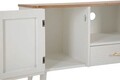 Comoda TV, Matera, Mauro Ferretti, 117 x 40 x 60 cm, lemn frasin/lemn pin/MDF/fier, alb/maro