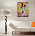 Tablou decorativ, DC085, Canvas, 30 x 40 cm, Multicolor