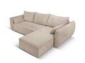 Coltar extensibil dreapta 4 locuri, Kaelle, Micadoni Home, BL, 252x165x87 cm, poliester chenille, bej