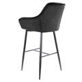 Scaun de bar Cherry H-1 Velvet, Signal, 56x40x105 cm, catifea/otel, negru