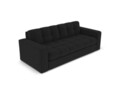 Canapea 2 locuri, Justin, Micadoni Home, BL, 162x90x72 cm, poliester, negru