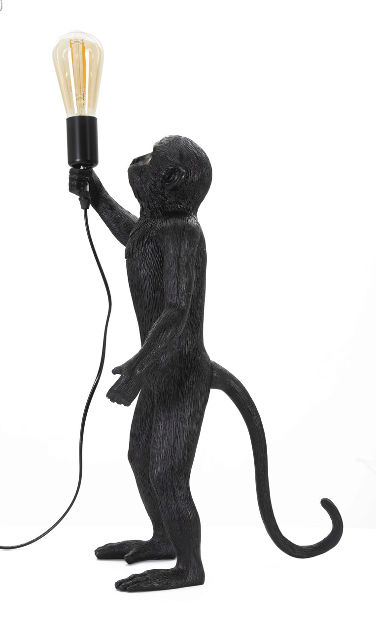 Lampa de masa Monkey, Mauro Ferretti, Ø26 x 55 cm, 1 x E27, 40W, polirasina, negru - 1 | YEO