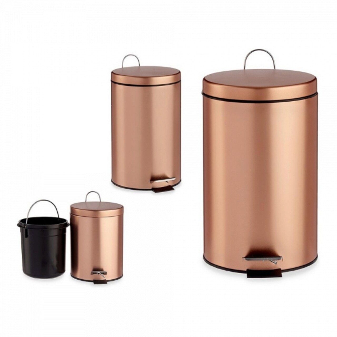 Cos De Gunoi Cu Pedala Copper, Berilo, 12 L, Metal/plastic