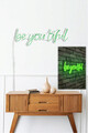 Decoratiune luminoasa LED, Be you tiful, Benzi flexibile de neon, DC 12 V, Verde