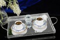 Set cesti de cafea, Noble Life, 721NBL3171, Portelan , 6 cesti de cafea, 90 ml, Albastru/Alb