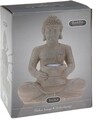 Lampa solara de gradina Buddha, 21x14x28 cm, argintiu