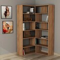 Corp biblioteca, Decortie, Molly N.4, 157.5x178.5x30 cm, Stejar